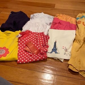 Gymboree lot 8 tops + romper size 8